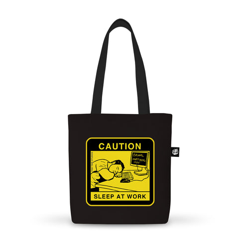 Caution Sleep Tote Bag
