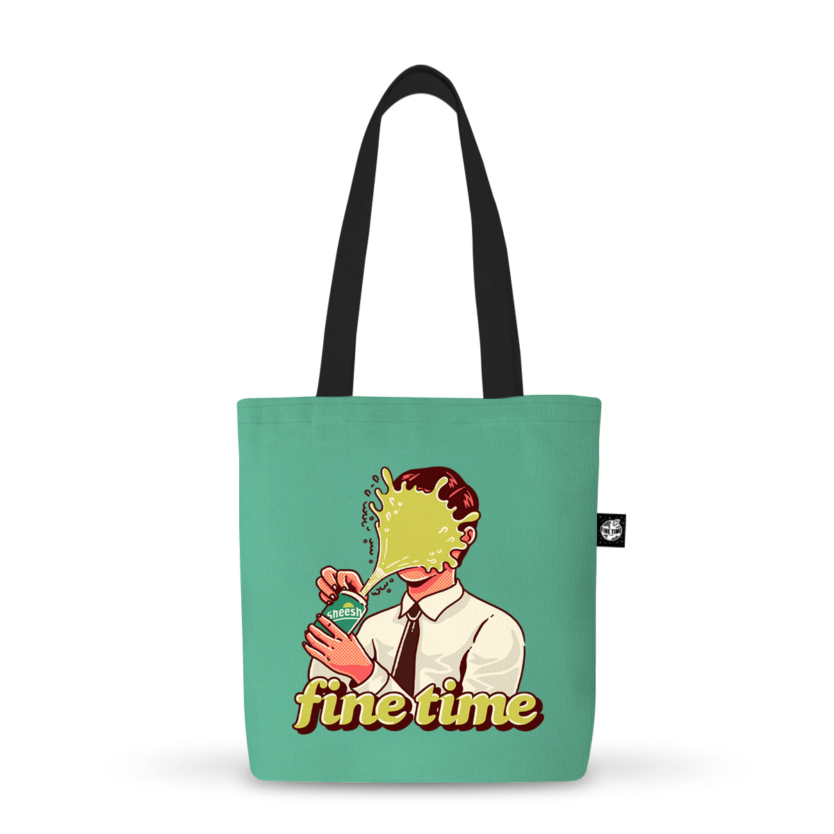 Fine Time Face Splash Tote Bag