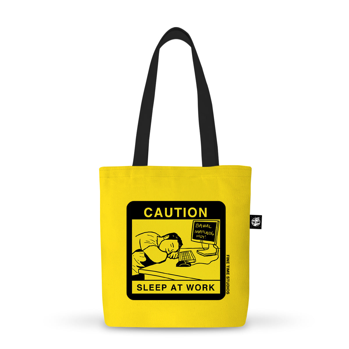 Caution Sleep Tote Bag